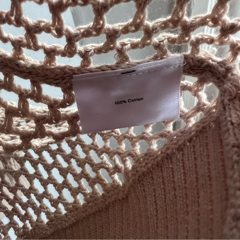 Summersalt The Fishnet Crewneck Cover-Up - Natural Sweater 1XL - Picture 7 of 9